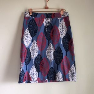 Boden leaf print skirt